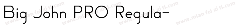 Big John PRO Regula字体转换